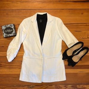 White Michael Kors Linen Blazer
